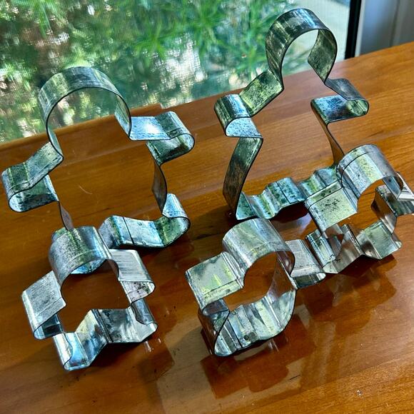 Vintage Gingerbread Family Cookie Cutters Set of 5 – Tin Man & Woman Cutters - Picture 8 of 16